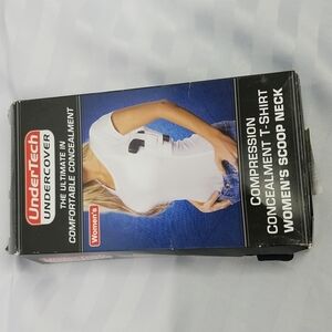 UNDERTECH UNDERCOVER COMPRESSION CONCEALMENT T-SHIRT WOMENS SCOOP NECK BLACK XLG